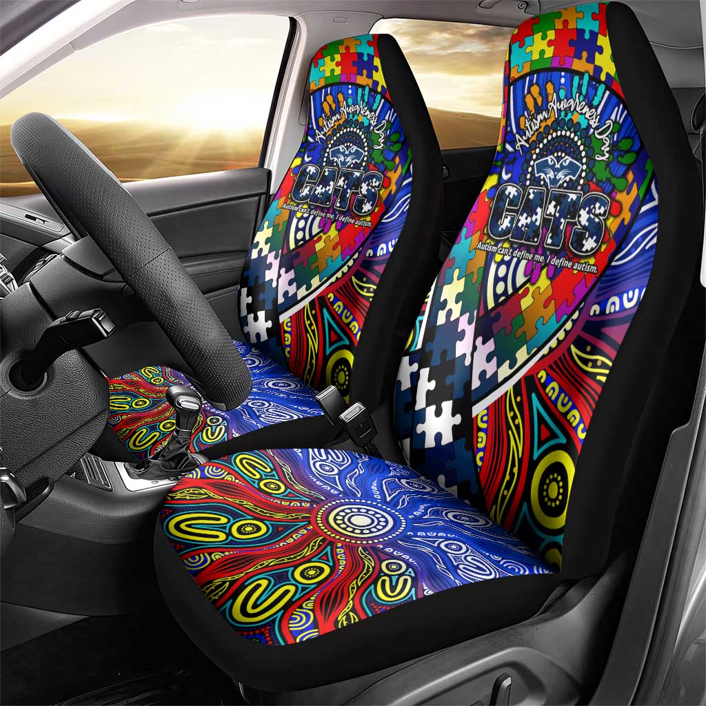 Autism Awareness Australia Geelong Cats Car Seat Cover Aboriginal Indigenous Art