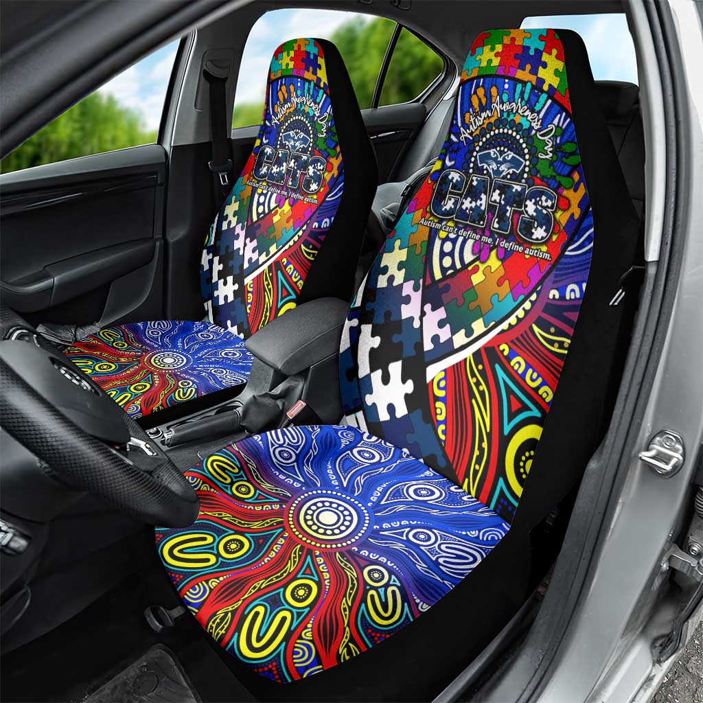 Autism Awareness Australia Geelong Cats Car Seat Cover Aboriginal Indigenous Art
