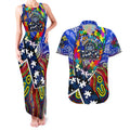 Autism Awareness Australia Geelong Cats Couples Matching Tank Maxi Dress and Hawaiian Shirt Aboriginal Indigenous Art