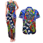 Autism Awareness Australia Geelong Cats Couples Matching Tank Maxi Dress and Hawaiian Shirt Aboriginal Indigenous Art