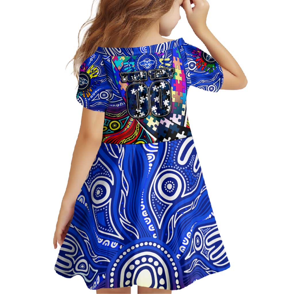 Autism Awareness Australia Geelong Cats Family Matching Tank Maxi Dress and Hawaiian Shirt Aboriginal Indigenous Art