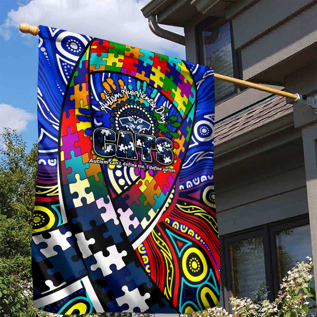 Autism Awareness Australia Geelong Cats Garden Flag Aboriginal Indigenous Art