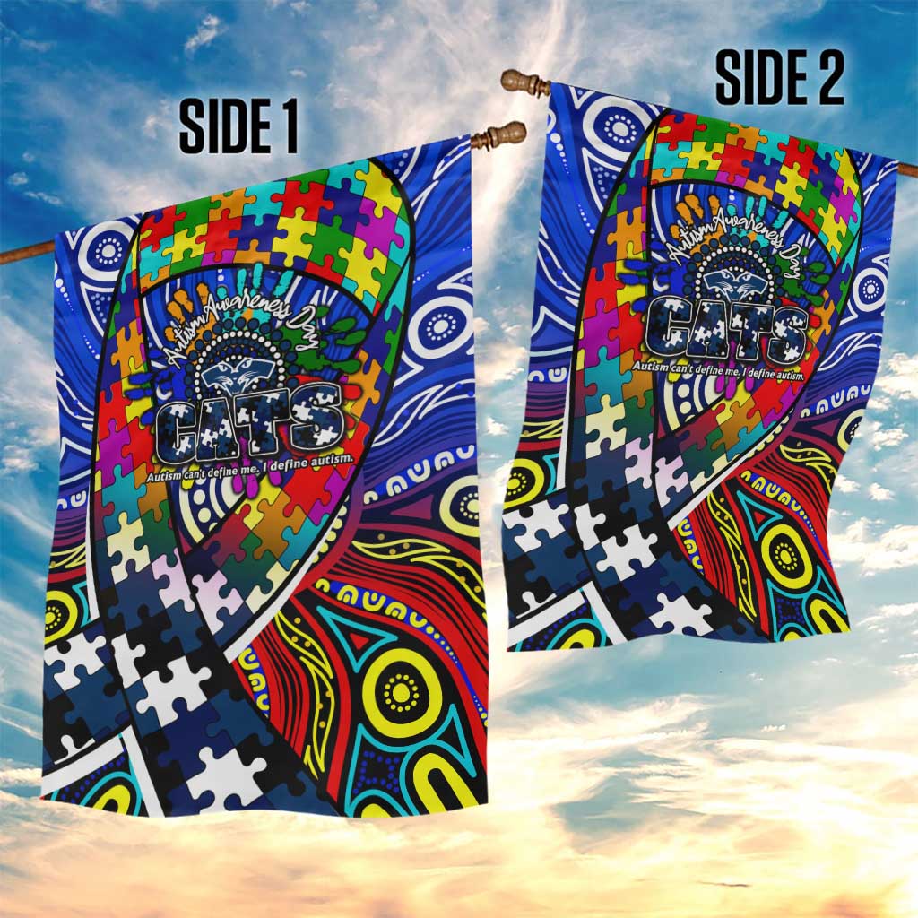 Autism Awareness Australia Geelong Cats Garden Flag Aboriginal Indigenous Art