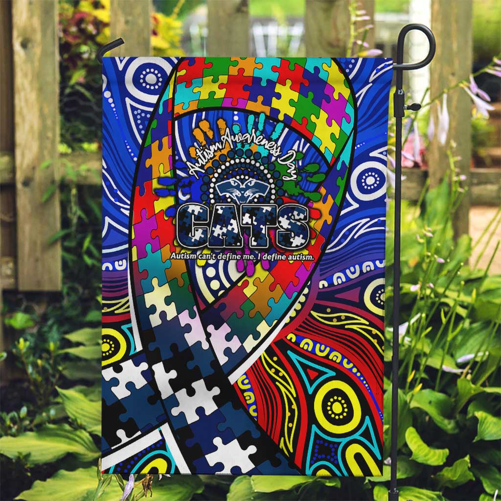 Autism Awareness Australia Geelong Cats Garden Flag Aboriginal Indigenous Art