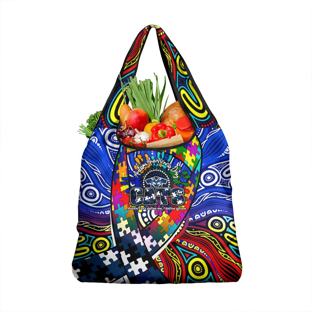 Autism Awareness Australia Geelong Cats Grocery Bag Aboriginal Indigenous Art