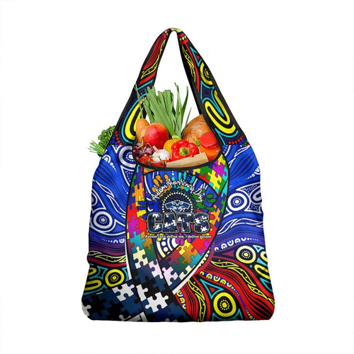 Autism Awareness Australia Geelong Cats Grocery Bag Aboriginal Indigenous Art
