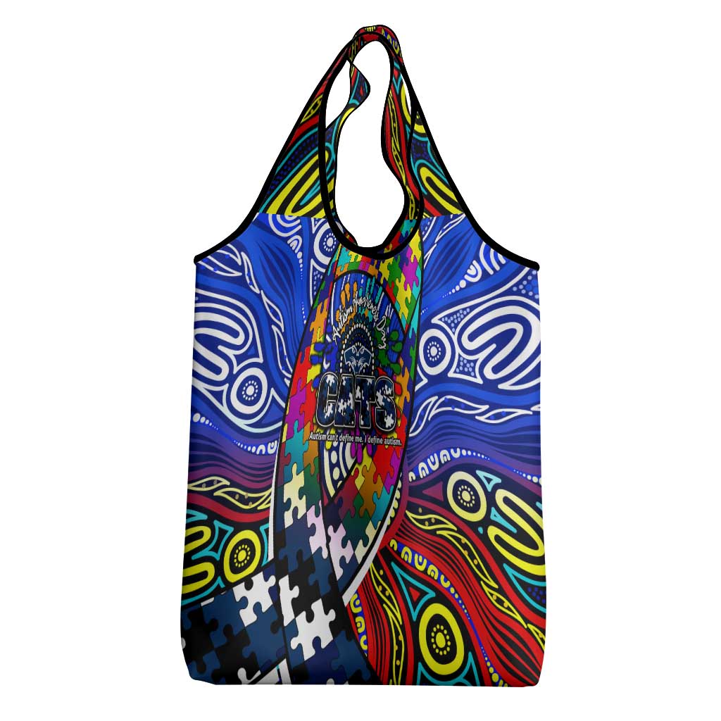 Autism Awareness Australia Geelong Cats Grocery Bag Aboriginal Indigenous Art