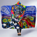 Autism Awareness Australia Geelong Cats Hooded Blanket Aboriginal Indigenous Art