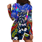 Autism Awareness Australia Geelong Cats Hoodie Dress Aboriginal Indigenous Art