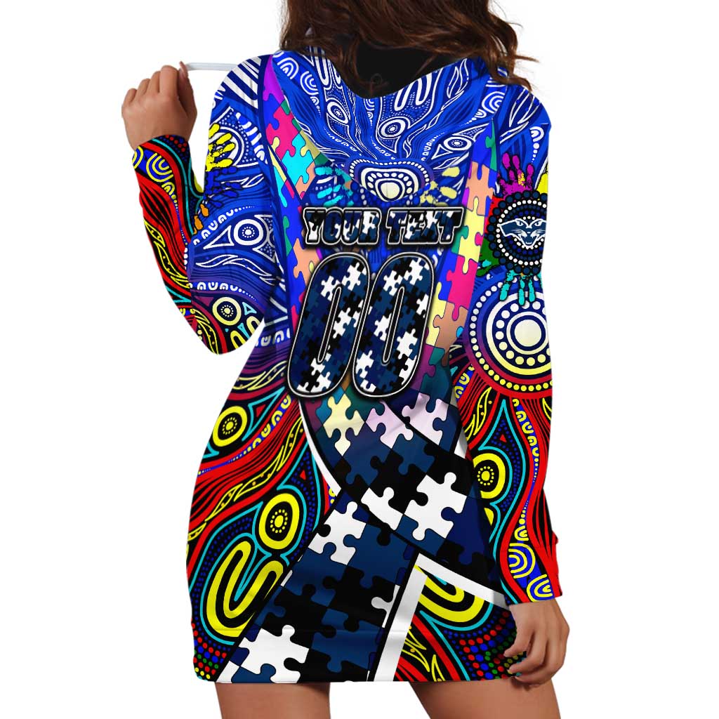 Autism Awareness Australia Geelong Cats Hoodie Dress Aboriginal Indigenous Art