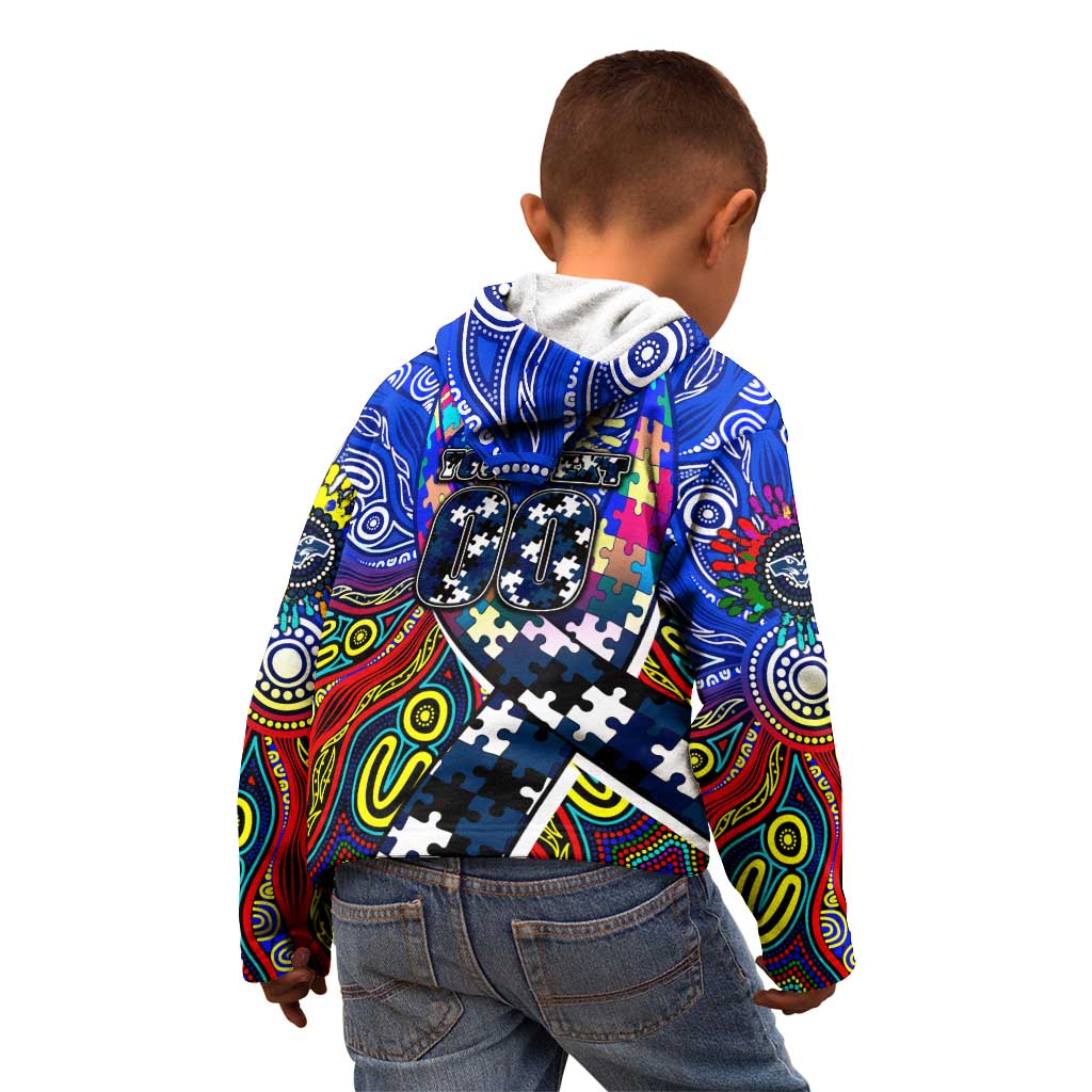 Autism Awareness Australia Geelong Cats Kid Hoodie Aboriginal Indigenous Art
