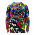 Autism Awareness Australia Geelong Cats Long Sleeve Shirt Aboriginal Indigenous Art