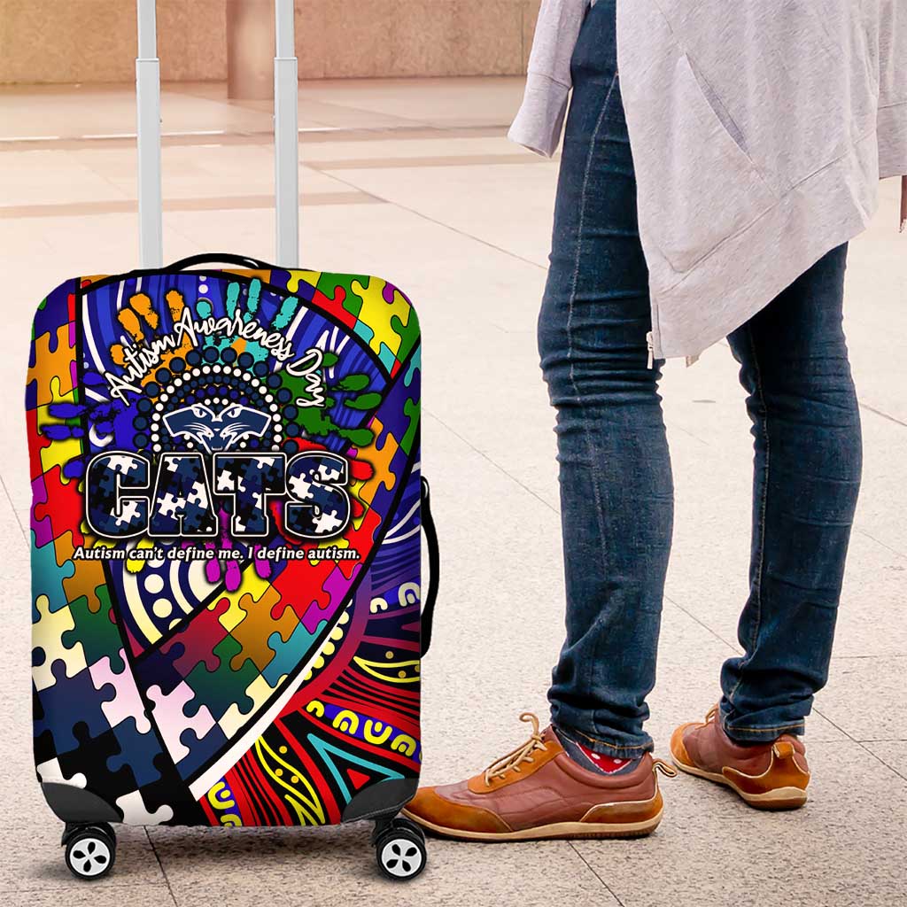 Autism Awareness Australia Geelong Cats Luggage Cover Aboriginal Indigenous Art
