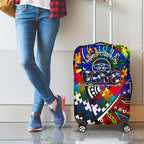Autism Awareness Australia Geelong Cats Luggage Cover Aboriginal Indigenous Art