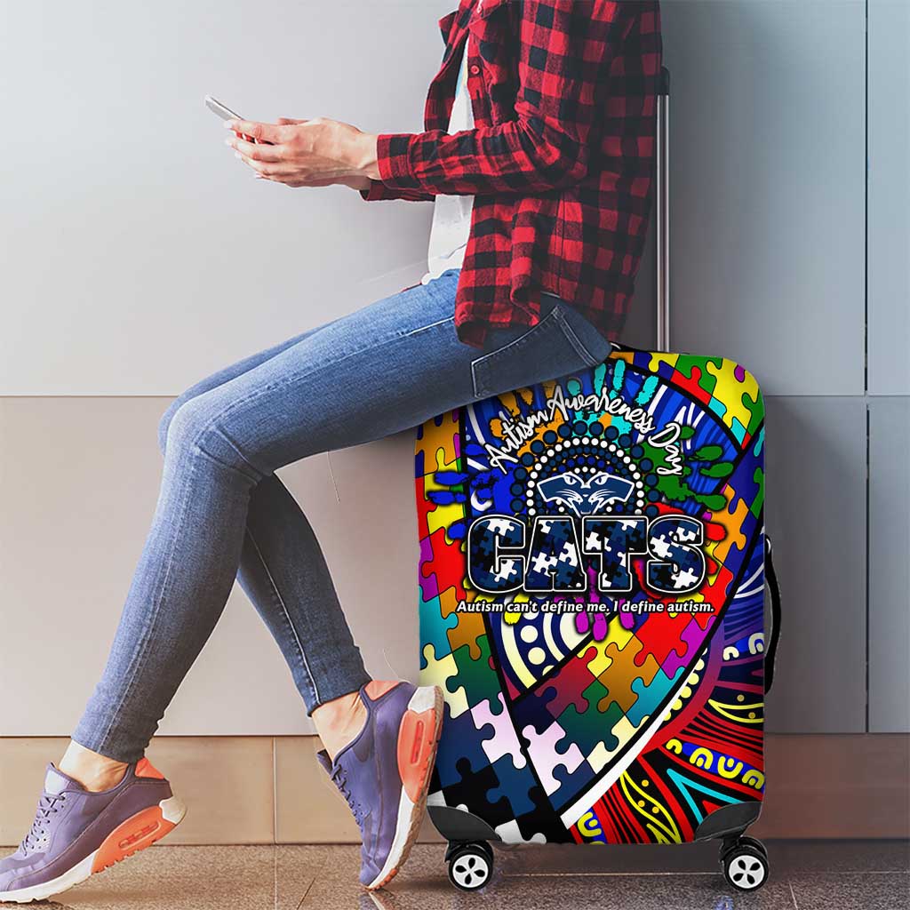 Autism Awareness Australia Geelong Cats Luggage Cover Aboriginal Indigenous Art