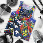 Autism Awareness Australia Geelong Cats Men Tank Top Aboriginal Indigenous Art