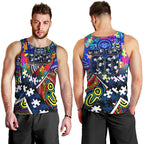Autism Awareness Australia Geelong Cats Men Tank Top Aboriginal Indigenous Art