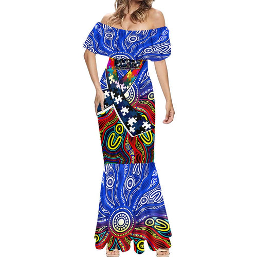 Autism Awareness Australia Geelong Cats Mermaid Dress Aboriginal Indigenous Art