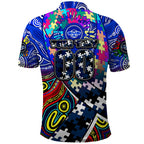 Autism Awareness Australia Geelong Cats Polo Shirt Aboriginal Indigenous Art