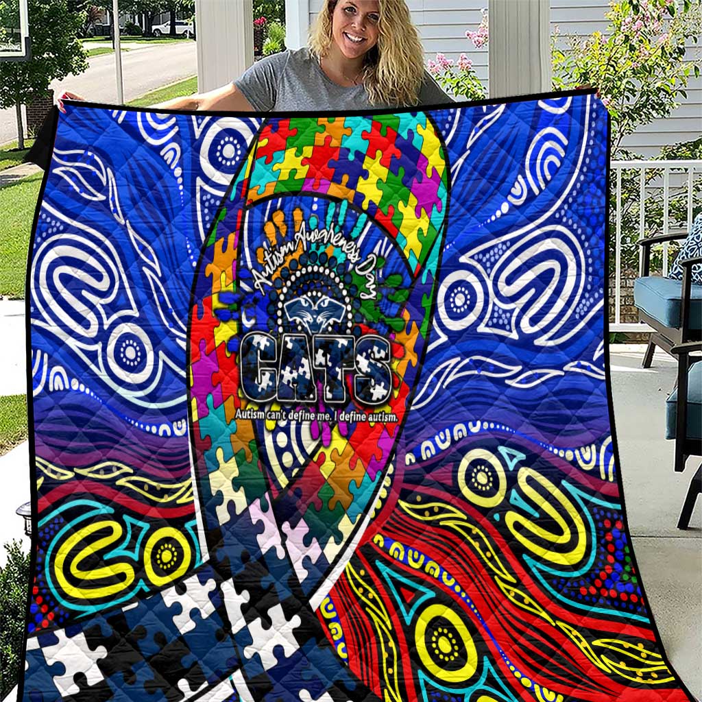 Autism Awareness Australia Geelong Cats Quilt Aboriginal Indigenous Art