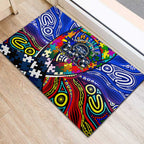 Autism Awareness Australia Geelong Cats Rubber Doormat Aboriginal Indigenous Art