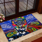 Autism Awareness Australia Geelong Cats Rubber Doormat Aboriginal Indigenous Art