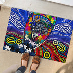 Autism Awareness Australia Geelong Cats Rubber Doormat Aboriginal Indigenous Art