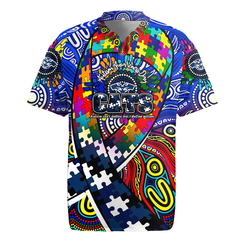 Autism Awareness Australia Geelong Cats Rugby Jersey Aboriginal Indigenous Art
