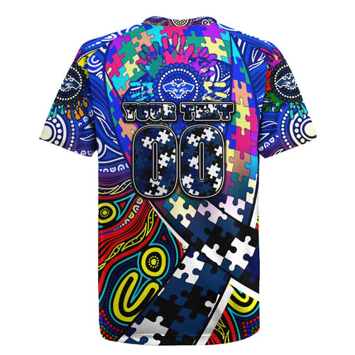 Autism Awareness Australia Geelong Cats Rugby Jersey Aboriginal Indigenous Art