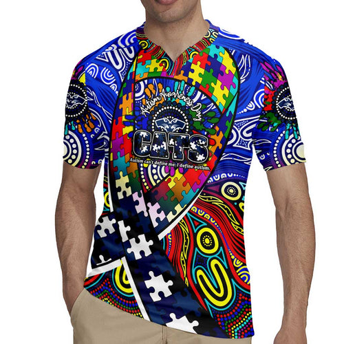 Autism Awareness Australia Geelong Cats Rugby Jersey Aboriginal Indigenous Art
