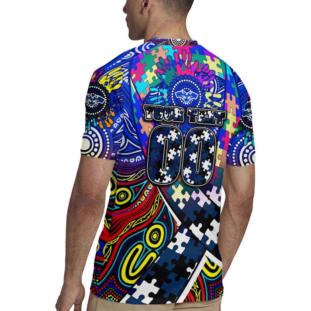 Autism Awareness Australia Geelong Cats Rugby Jersey Aboriginal Indigenous Art