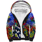 Autism Awareness Australia Geelong Cats Sherpa Hoodie Aboriginal Indigenous Art