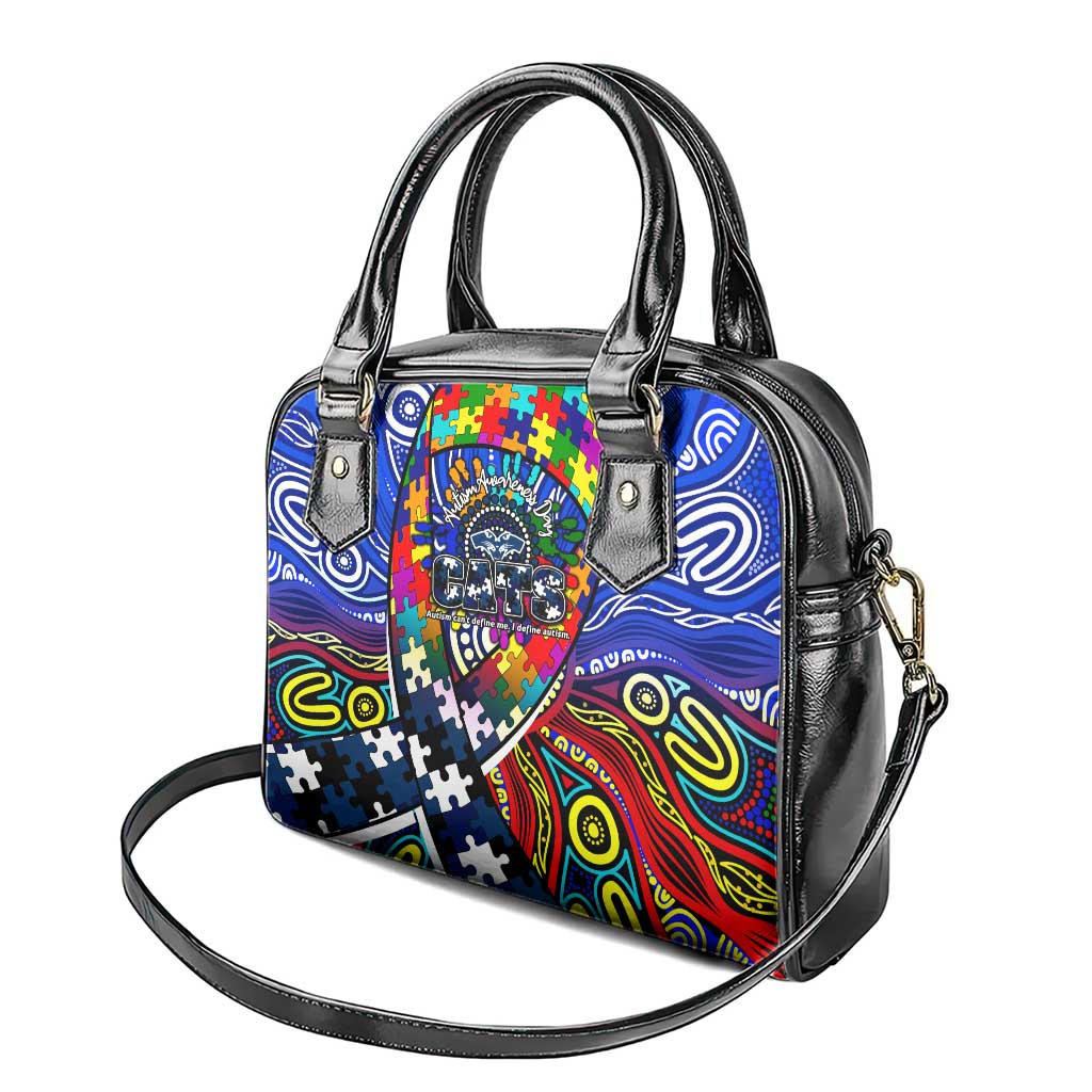 Autism Awareness Australia Geelong Cats Shoulder Handbag Aboriginal Indigenous Art