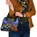 Autism Awareness Australia Geelong Cats Shoulder Handbag Aboriginal Indigenous Art