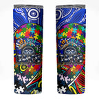 Autism Awareness Australia Geelong Cats Skinny Tumbler Aboriginal Indigenous Art