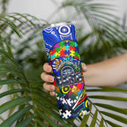Autism Awareness Australia Geelong Cats Skinny Tumbler Aboriginal Indigenous Art