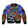 Autism Awareness Australia Geelong Cats Sleeve Zip Bomber Jacket Aboriginal Indigenous Art