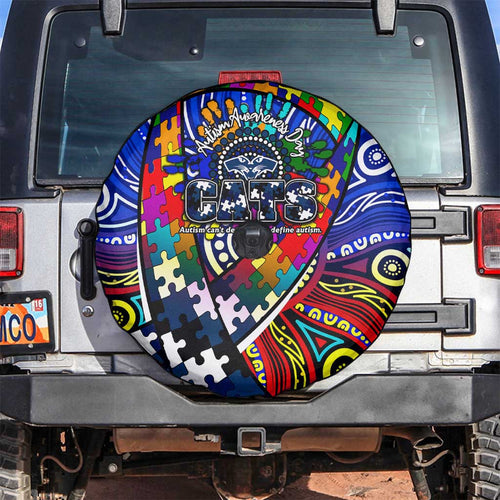 Autism Awareness Australia Geelong Cats Spare Tire Cover Aboriginal Indigenous Art