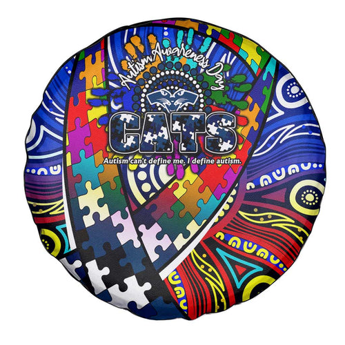 Autism Awareness Australia Geelong Cats Spare Tire Cover Aboriginal Indigenous Art