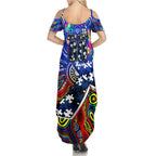 Autism Awareness Australia Geelong Cats Summer Maxi Dress Aboriginal Indigenous Art