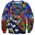 Autism Awareness Australia Geelong Cats Sweatshirt Aboriginal Indigenous Art