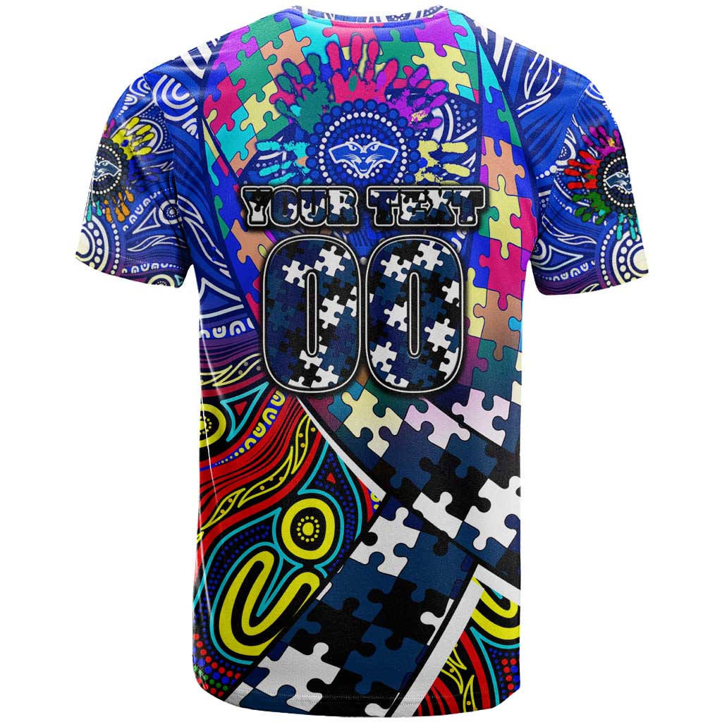 Autism Awareness Australia Geelong Cats T Shirt Aboriginal Indigenous Art