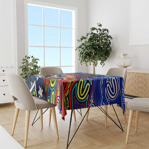 Autism Awareness Australia Geelong Cats Tablecloth Aboriginal Indigenous Art