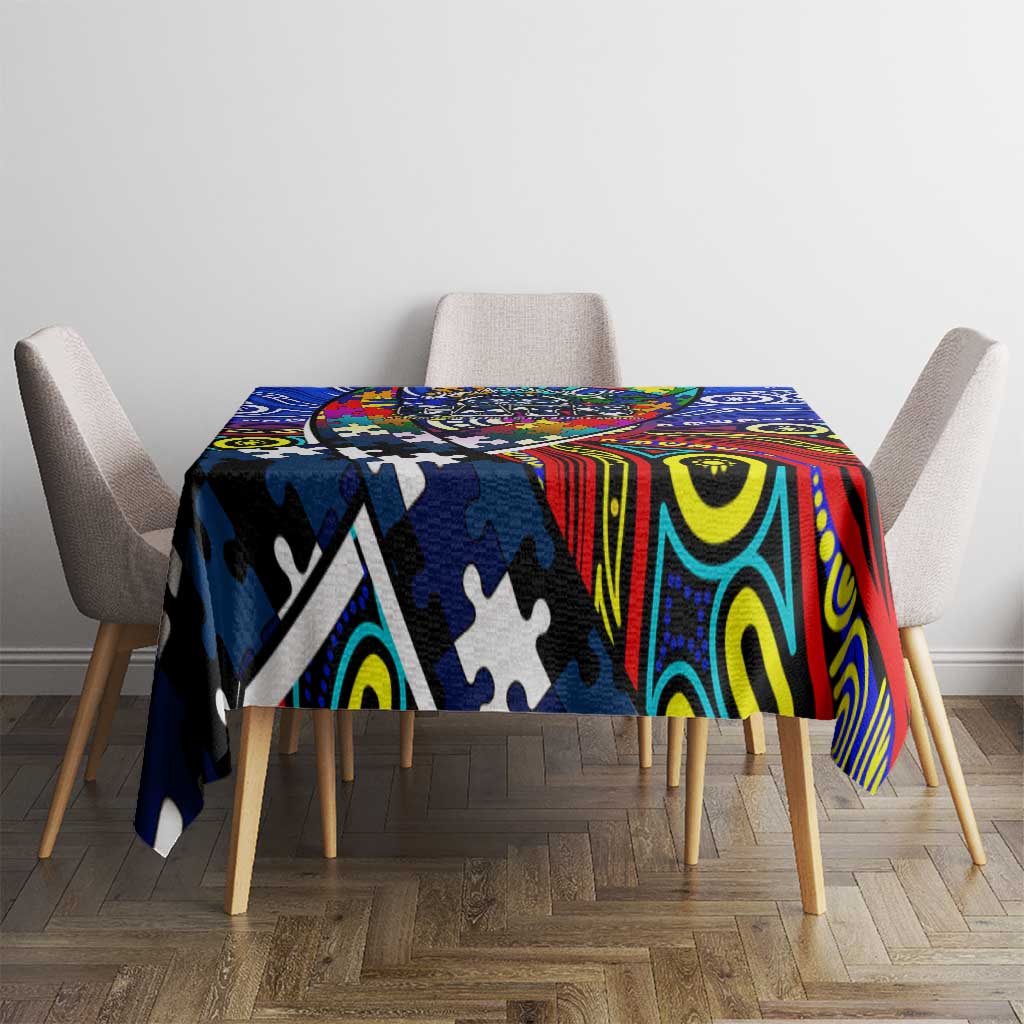 Autism Awareness Australia Geelong Cats Tablecloth Aboriginal Indigenous Art