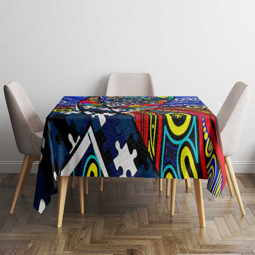 Autism Awareness Australia Geelong Cats Tablecloth Aboriginal Indigenous Art