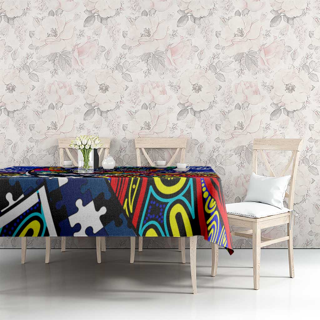 Autism Awareness Australia Geelong Cats Tablecloth Aboriginal Indigenous Art