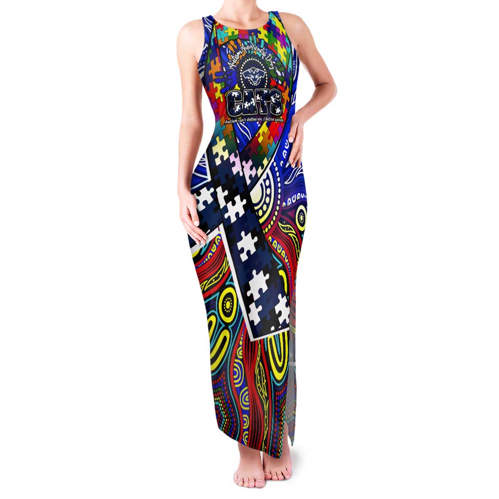 Autism Awareness Australia Geelong Cats Tank Maxi Dress Aboriginal Indigenous Art