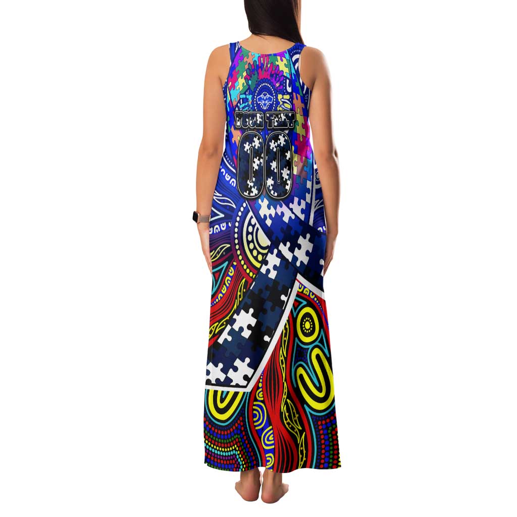 Autism Awareness Australia Geelong Cats Tank Maxi Dress Aboriginal Indigenous Art