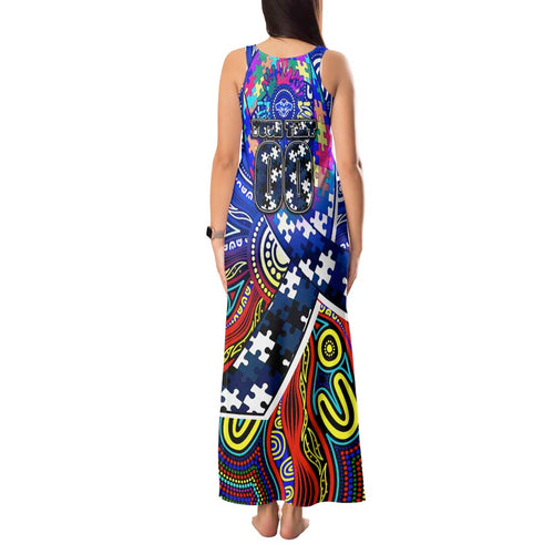 Autism Awareness Australia Geelong Cats Tank Maxi Dress Aboriginal Indigenous Art