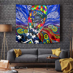 Autism Awareness Australia Geelong Cats Tapestry Aboriginal Indigenous Art